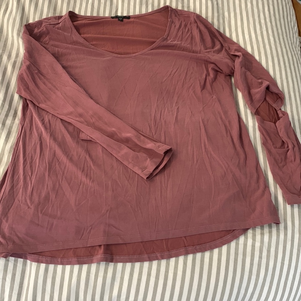 DREW cut out elbow long sleeve blush pink shirt, very soft material